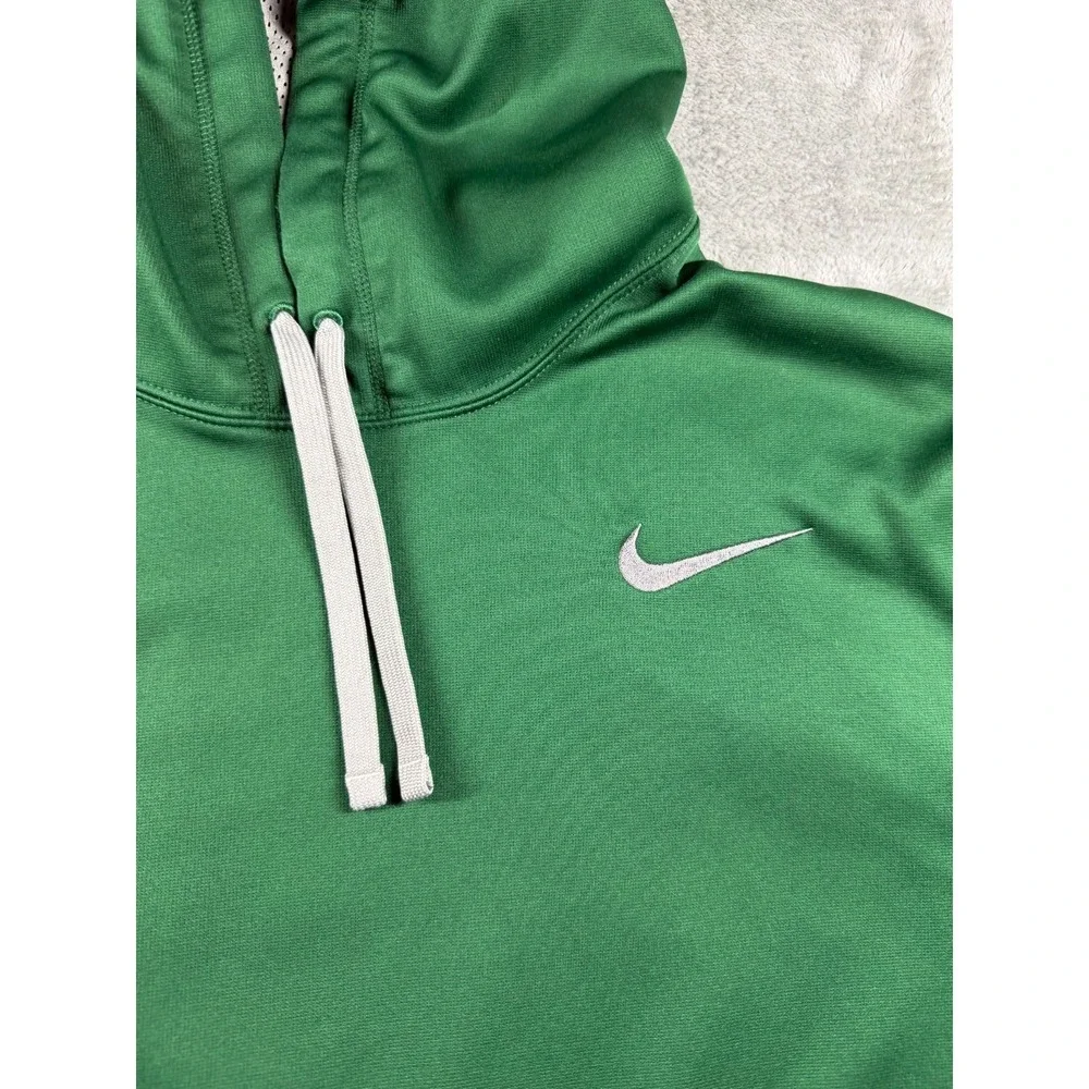 Title: Nike Therma-Fit Hoodie Mens XXL Green Gray Pullover Swoosh Athletic
